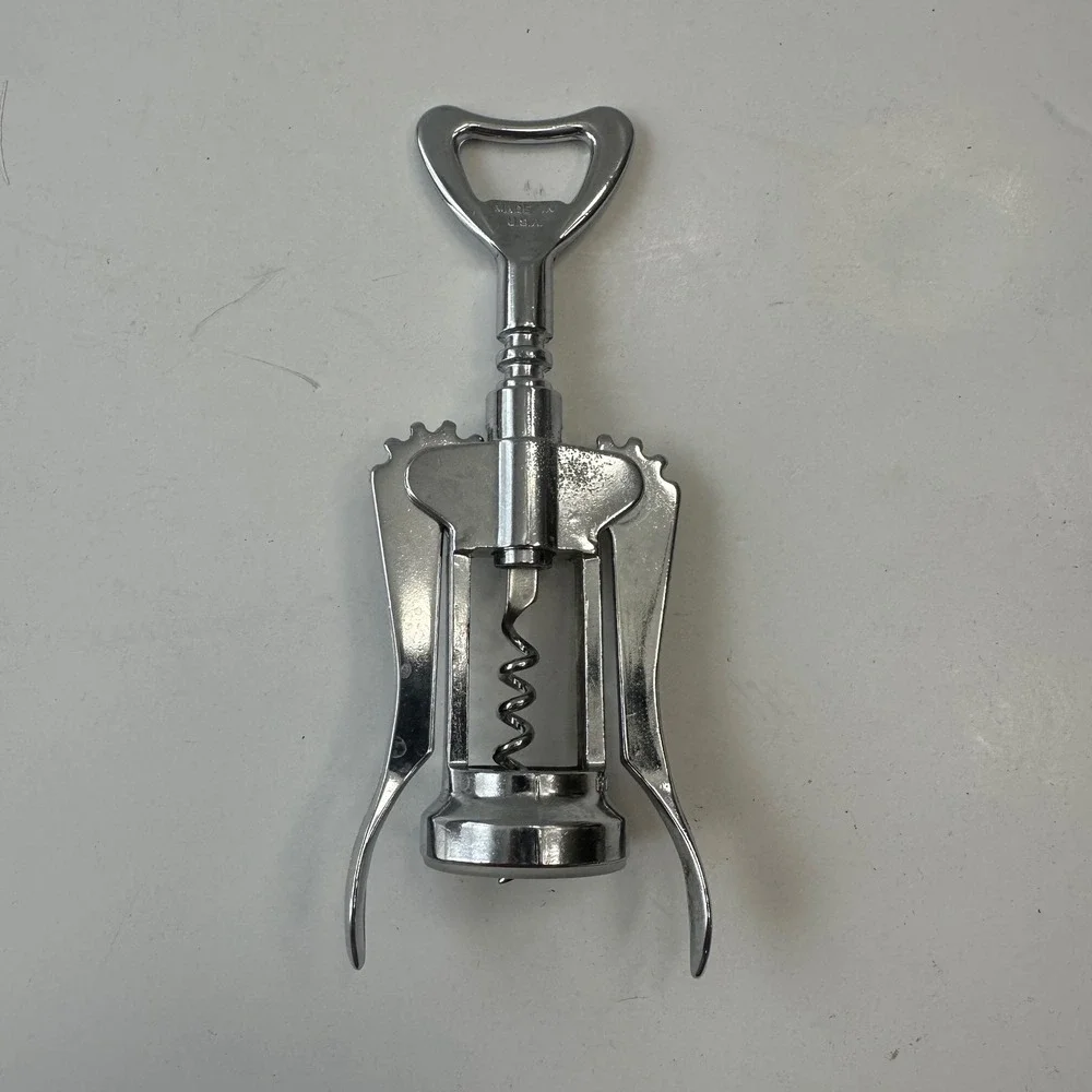 Vintage Ironware‎ Winged Corkscrew Bottle Opener Wine Key Barware Made in USA
